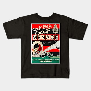 Vintage Golf Menace Poster Kids T-Shirt